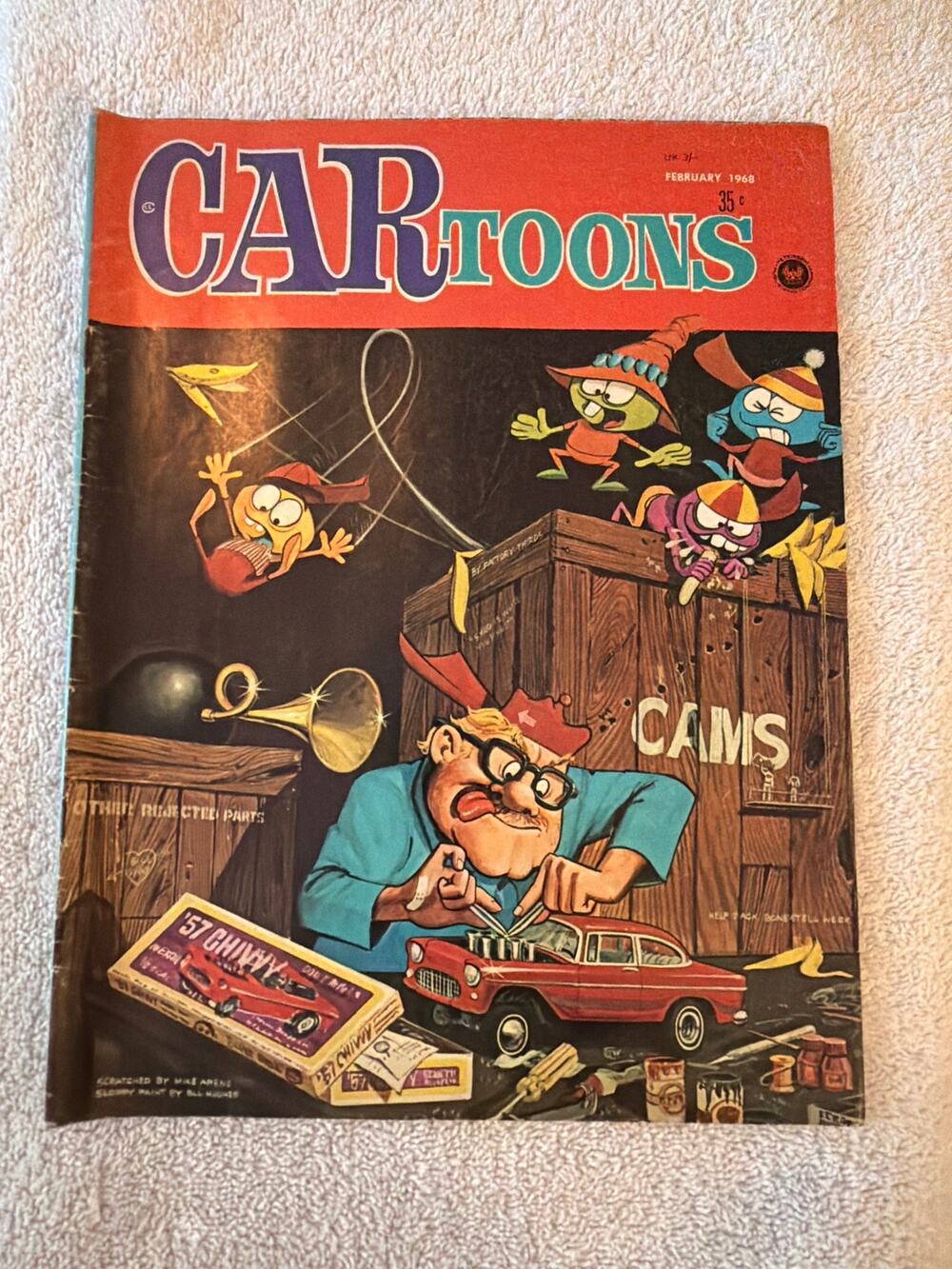 CARtoons Magazine #39 Feb 1968 '57 Chevy Mike Arens Cover Hot Rod Auto Vintage